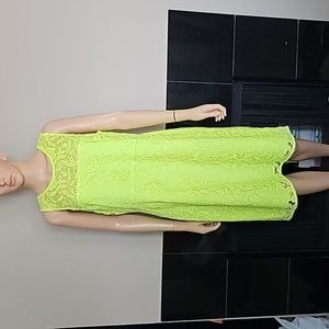 *LIKE NEW NEON LACE DRESS